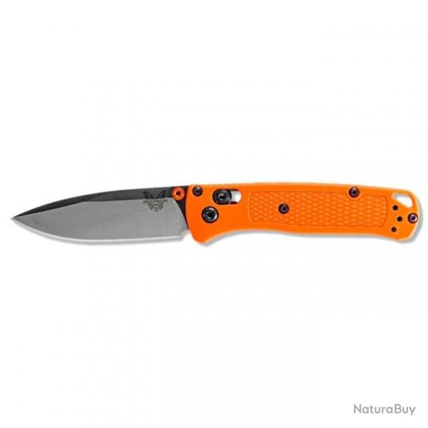 Couteau Benchmade Mini Bugout Grivory - Lame 71mm - Orange / Blanc