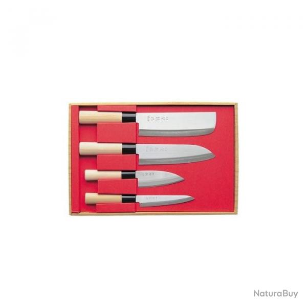 Coffret Couteau Sekiryu Nakiri & Santoku & Small Deba & Petty - 4pcs