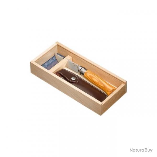 Coffret Couteau Opinel Plumier Inox N08 Olivier - Lame 85mm