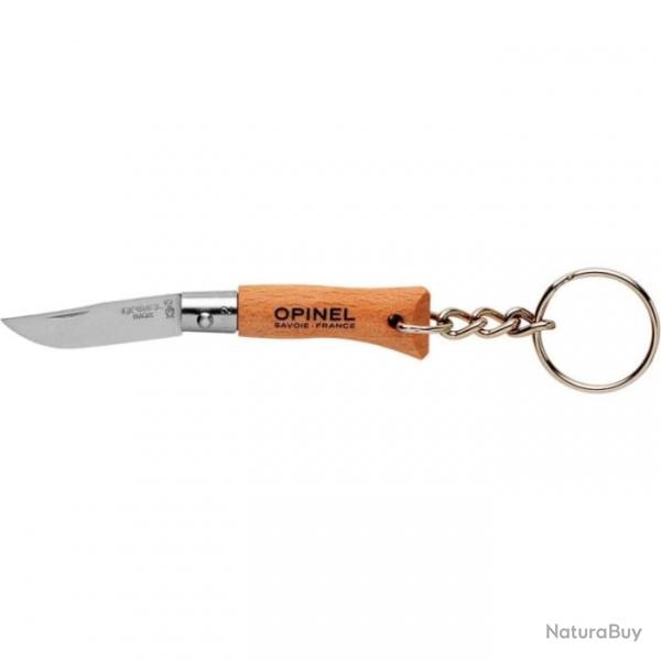 Couteau Porte-Cls Opinel Inox N02 - Lame 35mm - Htre