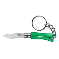 Couteau Porte-Clés Opinel Inox N°02 - Lame 35mm - Vert