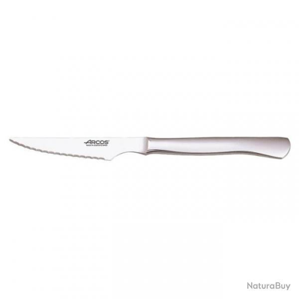 Couteau Arcos Table Manche Acier - Steak - Lame 110mm Lisse - Dentele