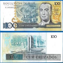 Bresil 100 Cruzeiros 1986 A 1988 Neuf Billet