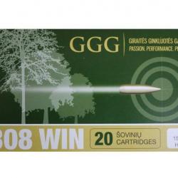 Munitions Cal.308 Win. HPBT Match 155gr GGG par 20