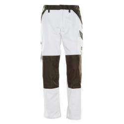 Pantalon poches genouillères MASCOT TEMORA 15779-330 Blanc/Anthracite foncé 76 cm (Raccourci) 44 (C5