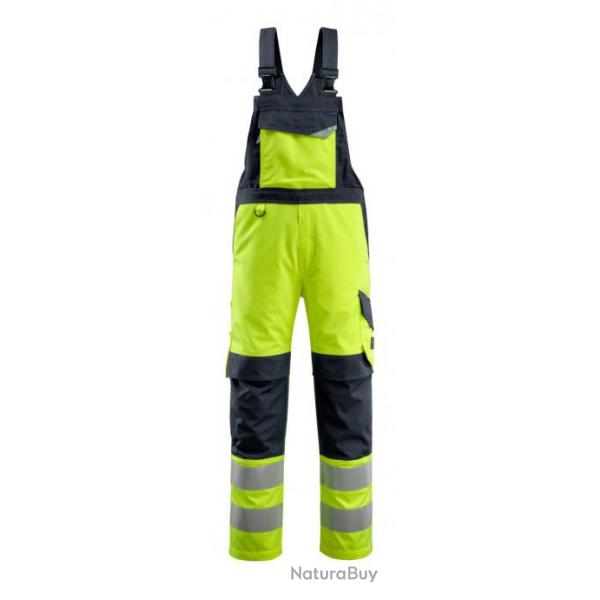 Salopette  poches genouillres MASCOT DAVOS 13869-216 Hi-vis jaune/Marine fonc 82 cm (Standard) 38