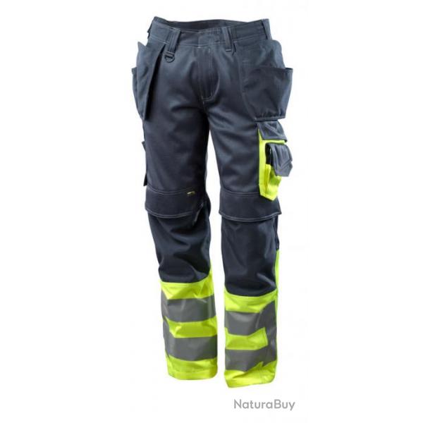 Pantalon poches genouillres et flottantes MASCOT SAFE SUPREME 17531-860 Noir/Hi-vis jaune 90 cm (Ra