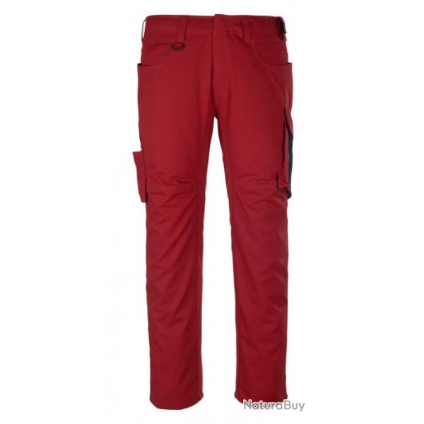 Pantalon haute solidit MASCOT DORTMUND 12079-203 Rouge/noir 90 cm (Rallong) 40 (C46)