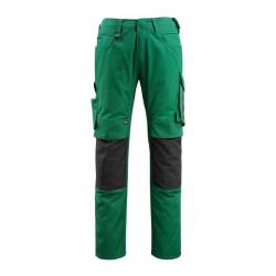 Pantalon léger avec poches genouillères MASCOT MANNHEIM 12679-442 Vert bouteille/Noir 82 cm (Standar