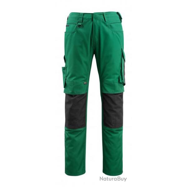 Pantalon lger avec poches genouillres MASCOT MANNHEIM 12679-442 Vert bouteille/Noir 82 cm (Standar