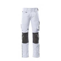 Pantalon léger avec poches genouillères MASCOT MANNHEIM 12679-442 Blanc/Anthracite foncé 82 cm (Stan