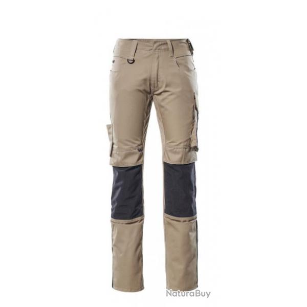 Pantalon lger avec poches genouillres MASCOT MANNHEIM 12679-442 Sable clair/Noir 82 cm (Standard) 