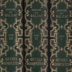 oeuvres complètes honoré de balzac en 3 volumes