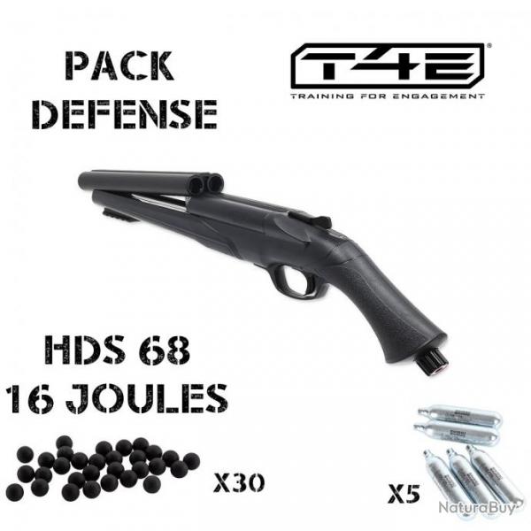 Pack fusil de dfense HDS 68 + 30 billes + 5 cartouches de gaz 