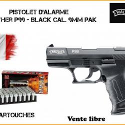 Pack defense Pistolet WALTHER P99, 50 cartouches 