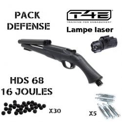 Pack fusil de défense HDS 68 + 50 billes + 5 cartouches de gaz 