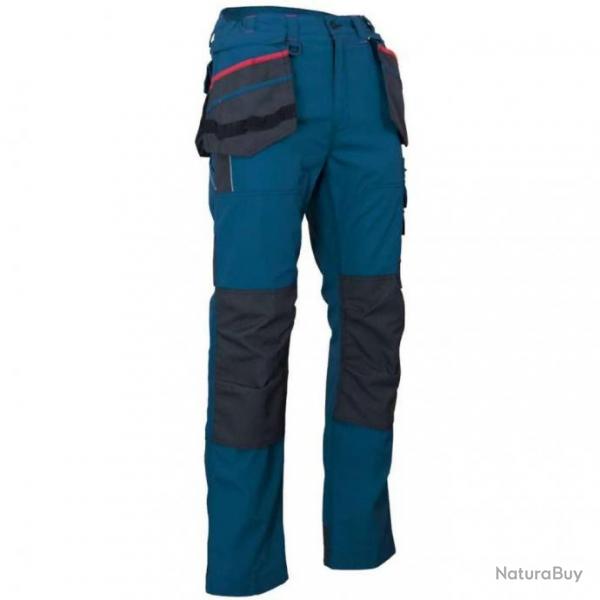 Pantalon de travail tissu canvas avec poches genouillres LMA CREUSET 48 Cobalt