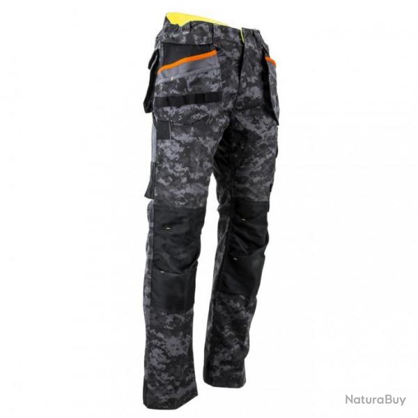 Pantalon de travail tissu canvas avec poches genouillres LMA DONJON 58 Anthracite fonc