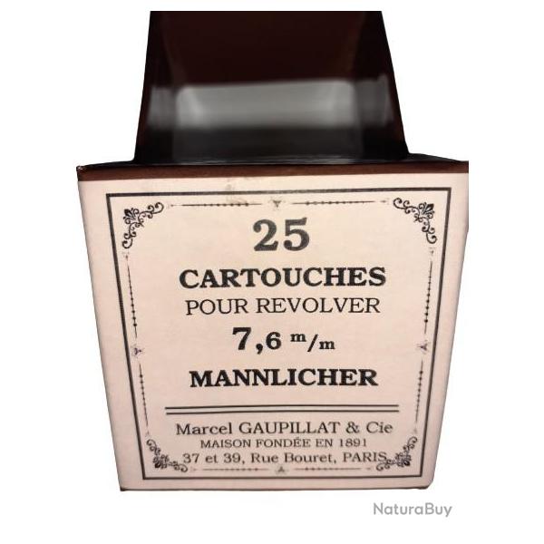 7,6 mm MANNLICHER: Reproduction boite cartouches (vide) GAUPILLAT 8704670