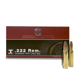 Munitions RWS calibrer 222 Rem Teilmantel 50gr - 3.2g x20