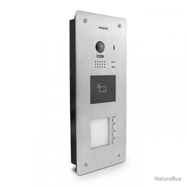 Philips - Platine de rue 4 appartements (boutons) pour les interphones Vido - WelcomeHive Pro Outdo