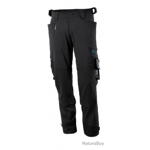 Pantalon de travail avec poches genouillres MASCOT ADVANCED 17079-311 Noir 82 cm (Standard) 41 (C4