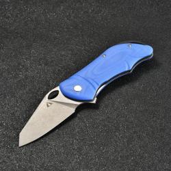 Couteau CMB Made Knives Hippo Blue Lame Acier D2 IKBS Linerlock Clip CMB05S