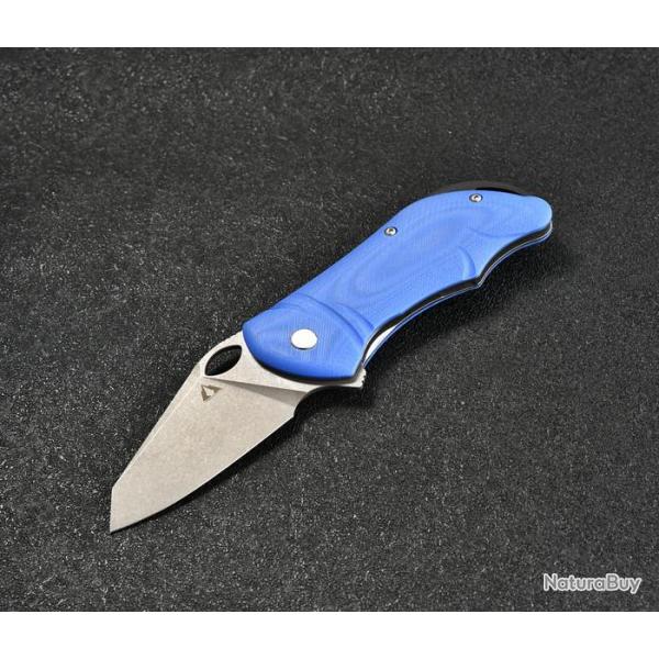 Couteau CMB Made Knives Hippo Blue Lame Acier D2 IKBS Linerlock Clip CMB05S
