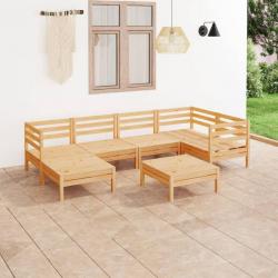 Salon de jardin 7 pcs Bois de pin massif