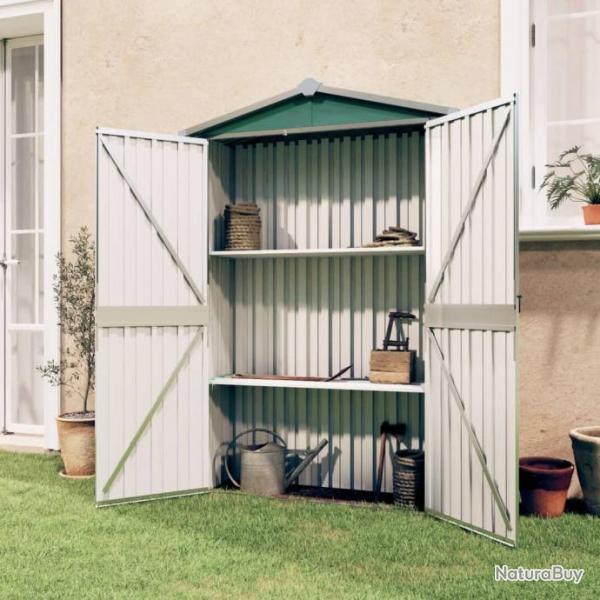 Abri de jardin Vert 107,5x46x183 cm Acier galvanis