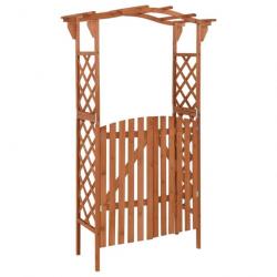 Pergola avec portail 116x40x204 cm Bois de sapin massif