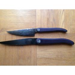 2 Couteaux de cuisine Laguiole évolution / 24 et 29 cm