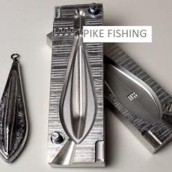 Moule &agrave; plomb  TRILOBE 80g usin&eacute; commande num&eacute;rique - Pikefishing