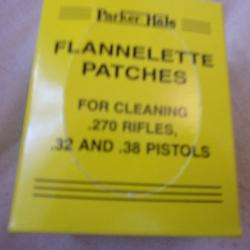 boite de 45 patches en flannelles Parker Hale pour calibre .270  / .32 et .38