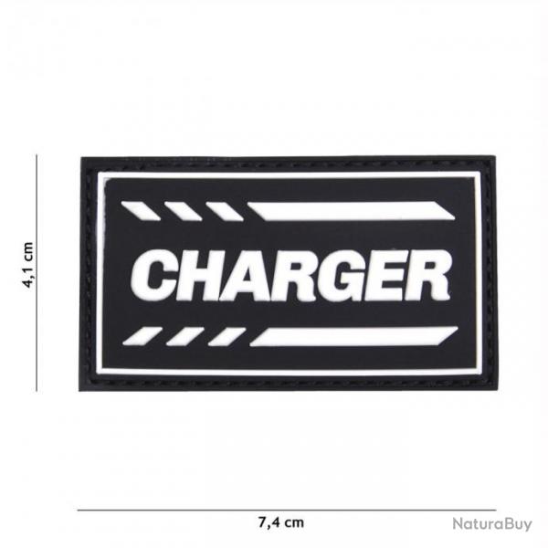 Patch 3D PVC Charger Noir (101 Inc)