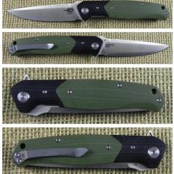 Couteau Bestech Knives Swordfish Green Lame Acier D2 Manche G-10 IKBS Linerlock BTKG03A