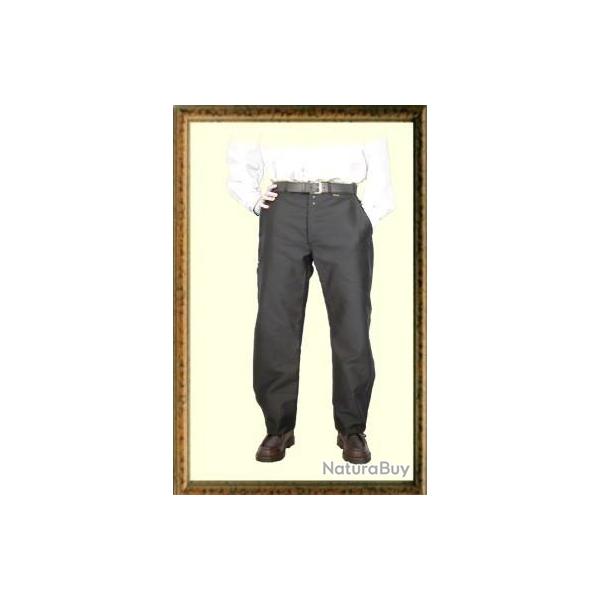 Pantalon largeot moleskine à passants Le Laboureur Noir 34 Entrejambe 82 cm Avec genouillères intéri