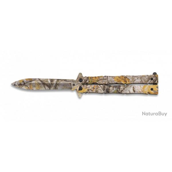 Couteau papillon Couteau papillon camo bois lame de 10 cm 0218107