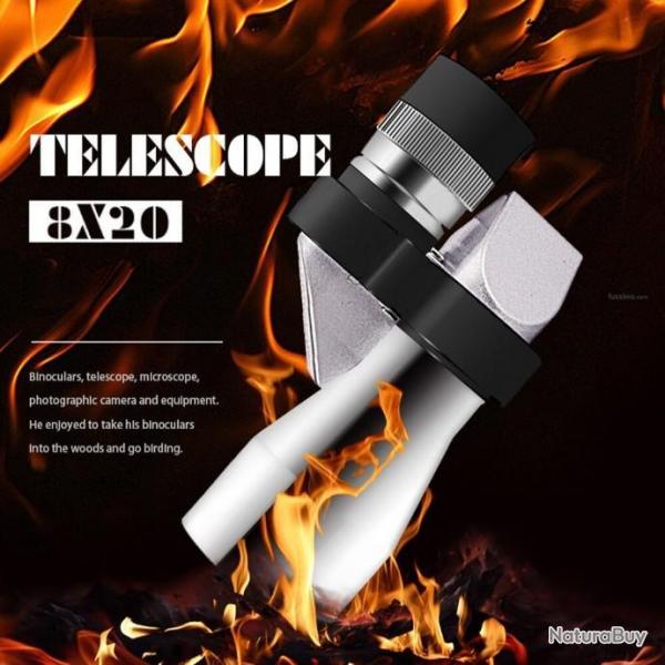 Mini tlescope monoculaire Portable HD en alliage d'aluminium  8X20