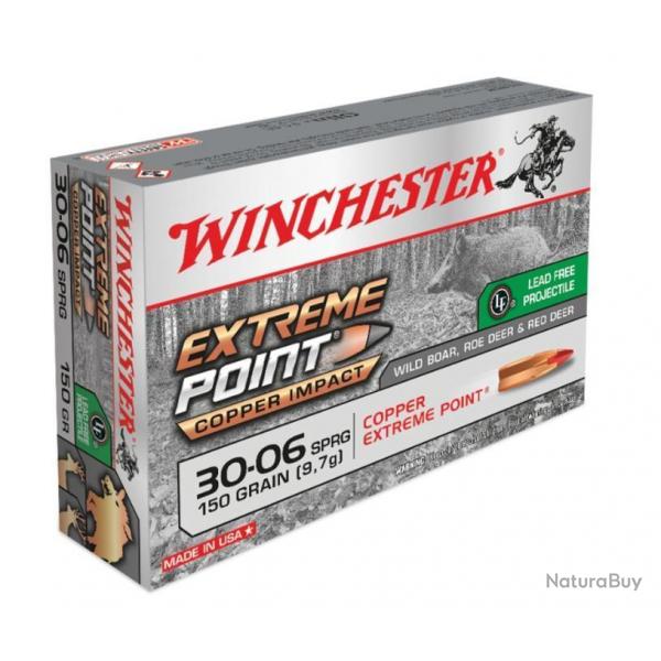 Munitions Winchester Cal.30-06 Extreme Point copper Impact LEAD FREE 150gr PAR 60