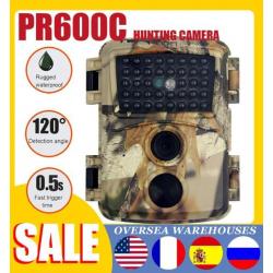 PR600C Caméra de chasse 12mp 1080P PIR, Vision nocturne