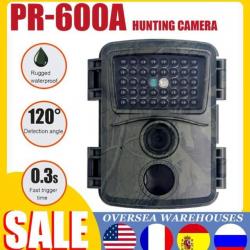 PR600 caméra de chasse piège Photo 12MP Vision nocturne sentier LED