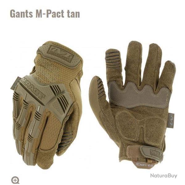 gants tactique mechanix Mpact sable tan coyote