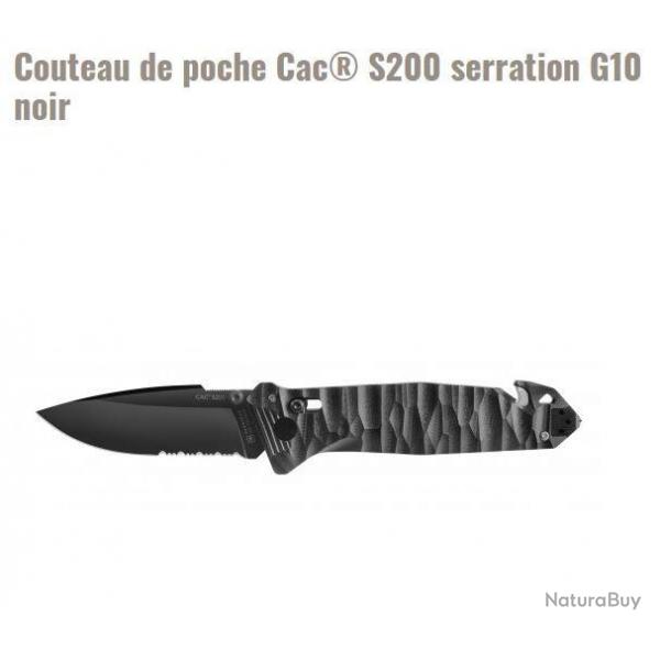 Couteau CAC S200  TB outdoor Noir vert rouge