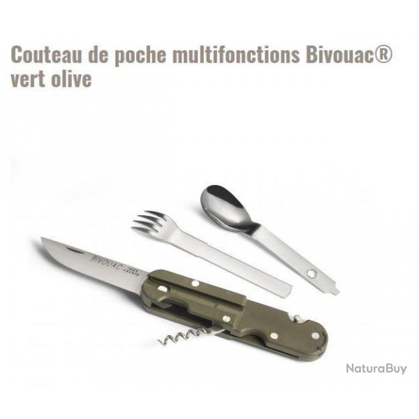 Couteau de poche bivouac vert olive