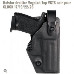 Holster droitier Vegatek Top VKT8 noir pour GLOCK ou autres