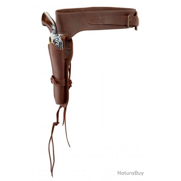 Ceinturon Cowboys en cuir avec un holster