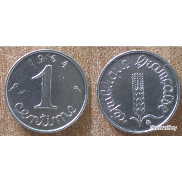 France 1 Centime 1964 Neuve Epi Centimes Francs Franc Cent Piece
