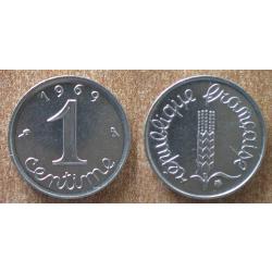 France 1 Centime 1969 Neuve Epi Centimes Francs Franc Cent Piece
