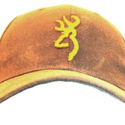 Casquette Browning marron et logo jaune - réf 4583